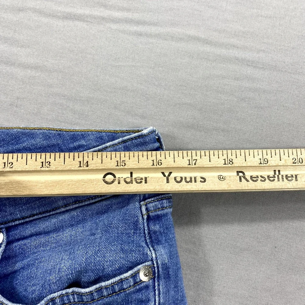 Lauren Ralph Lauren LRL Jeans Womens 12P Blue Denim Crop Straight High‎ Rise